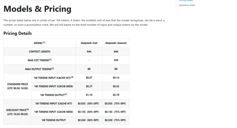 DeepSeek Pricing