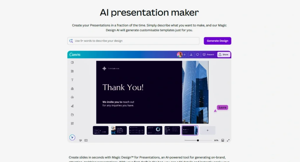 Canva's AI Presentation Maker