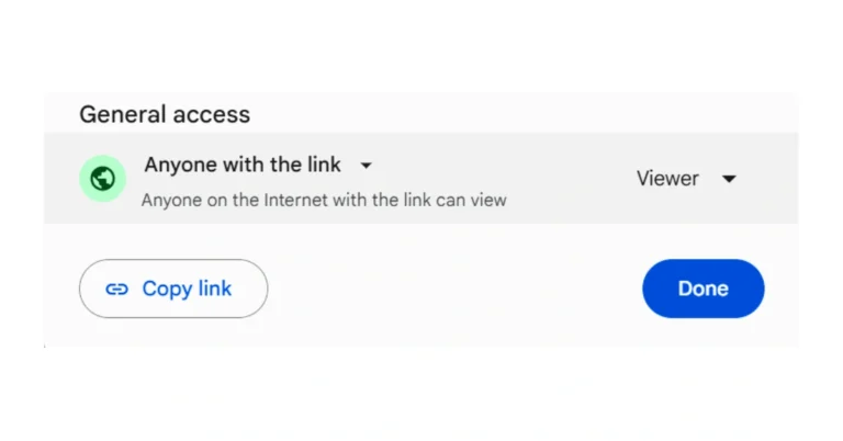 Use Google Docs Share Link View-Only